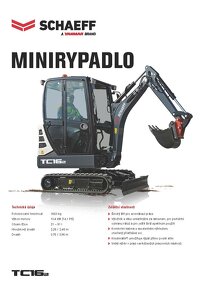 zlacnené Minibagr 1,6t Schaeff TC16-2 /YANMAR/ 810mth - 10