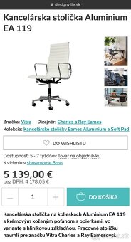 Kancelarska stolicka Vitra Aluminium EA 119 - cervena - 10