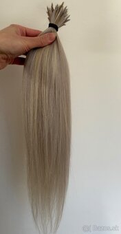 Ruské blond Vlasy na predlzenie 45-48 cm 60 g - 10