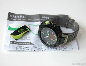 SMAEL 8069 Grey Dual-Time pánske vodotesné športové hodinky - 10