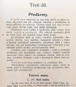 Kuchařská kniha z roku 1914, dobová vazba, zlacený popis - 10