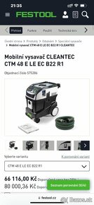 Festool  CTM 48 E LE EC B22 R1+ 2x filtrační vak+ 2 redukce - 10