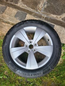 Škoda originál disky TRITON 5x112 + zimné gumy 215/55R17 HXL - 10