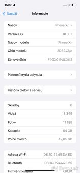  iPhone Xr 64GB biely - 95 % Zdravie batérie - 10