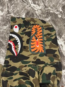 Bape Shark Hoodie Mikina Zelená - 10