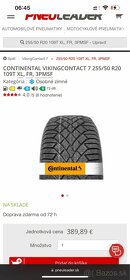 Predám zimné pneumatiky continental 255/40 R20. - 10