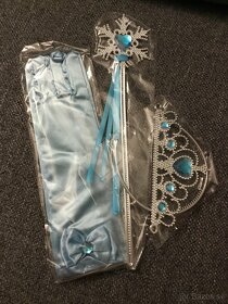 Nové doplnky Frozen Elsa kostým rukavičky, palička, korunka - 10
