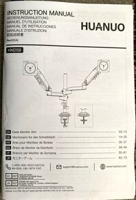 HUANUO HNDS8 Stolový Držiak na 2 Monitory 17"- 32" - 10