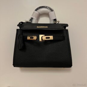 Nová elegantná čierna kabelka crossbody - 10