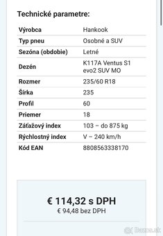 235/60 R18 103V SUV MO letné HANKOOK - 10