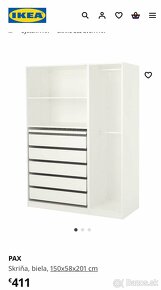 Uložná skriňa bez dverí IKEA PAX - 10