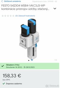 FESTO 542304 MSB4-1/4:C3J3-WP stlačený vzduch, inertné plyny - 10