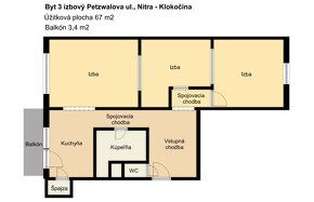 Prenájom 3 – izbový byt Petzwalova ul., Nitra – Klokočina - 10