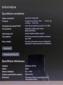 Predám Lenovo IdeaPad B560 | i5 | 4GB | 320GB | batéria K.O. - 10