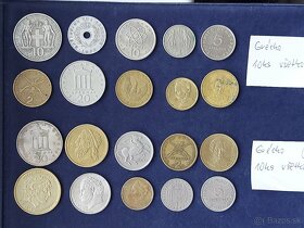 Zbierka mincí - rózne grécke mince + Portugalsko - 11