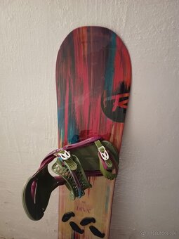 148 cm krasny damsky snowboard ROSSIGNOL + viazko Burton - 11