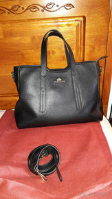 čierna minimalistická kožená kabelka wittchen - nová - 11