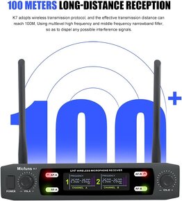 Bezdrôtový mikrofónny systém Micfuns K7 - 11