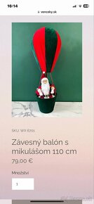 vianoce - vianocny balon xxl - rozne farby100cm - 11