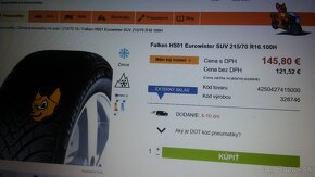 zimné 215/70 r16 Falken Eurowinter HS01SUV- kúpa 2022 - 8 mm - 11