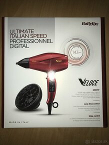 FÉN BaByliss Veloce 2200W červený + darček - 11