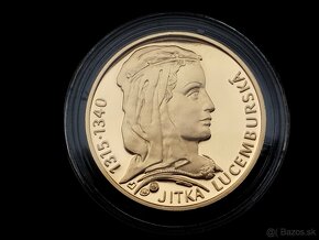Zlatá medaile Jitka Lucemburská, 999,9, PROOF, cert+etue - 11