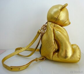 LUXUSNÝ BACKPACK " GOLD BEAR ZIPP " | " L " Made in Italy - 11