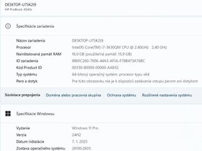 HP 4540s, Intel i7-3630QM @ 2,4GHz, 16GB DDR3, 512GB SSD - 11