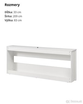 Ikea Hemnes postel s úložným dielom na matrac - 11