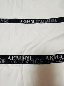 Dlhá biela vatovaná vesta zn. Armani Exchange originál - 11