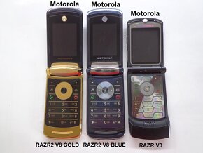 Motorola RAZR2 V8 Blue + Gold - RAZR V3 E4 Dotyková - 11