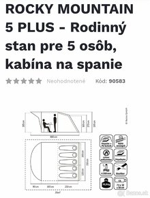 Rodinný stan Coleman Rocky Mountain 5 plus BLACKOUT SPÁLŇA - 11