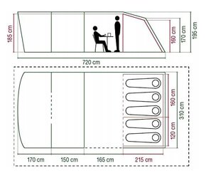 Predám rodinný stan Coleman Pinto Mountain 5 Plus XL - 11