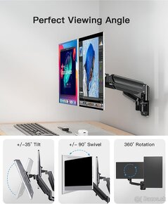 HUANUO HNWDS1 Dvoj držiak na stenu, pre 17-32" monitory - 11