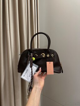 Miu Miu Kabelka Aventure Nappa Leather Top-Handle Bag Brown - 11