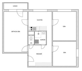 3-izbový byt s balkónom, širšie centrum, Rožňava - 11