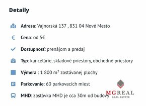 Administratívne priestory od 17m2, Vajnorská ul., Nové Mesto - 11