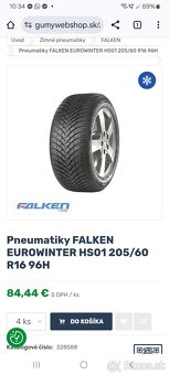 5x114,3 r16 zimne pneumatiky 205/60r16 Falken 8mm - 11