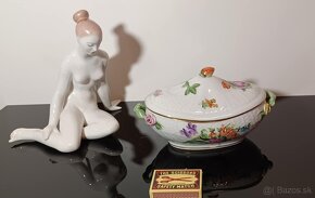 Nadherná porcelánová bonboniéra , dóza Herend - 11