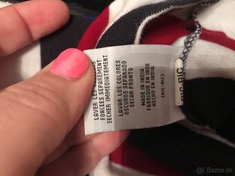 TOMMY HILFIGER originál damske pasikave tricko S/M - 11