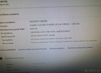 All in One Počítač HP 19,5"Intel i5-4590S.8gb ram.256gb SSD - 11