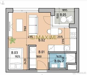 PREDAJ - Komplet zariadený 1,5 izbový byt v NOVOSTAVBE proje - 11