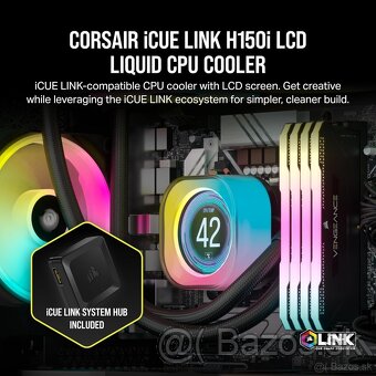 Corsair iCUE LINK H150i LCD 360mm - vodné chladenie - 11