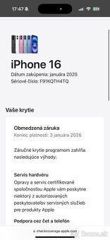 Predám Apple iPhone 16 128GB Biely Stav Nového Telefónu Disp - 11