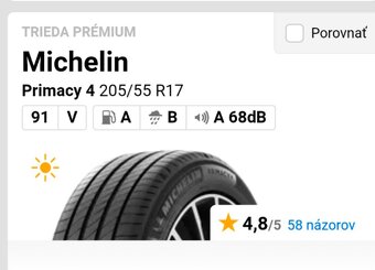 Predám úplne nové letné pneumatiky Michelin 205/55 R17 - 11