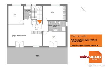 4-izb. byt 145m2, terasa, na predaj ulica Dúhová, Rovinka - 11