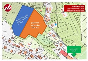 POZEMOK 7725 m2, DVA VSTUPY - PODKYLAVA, okr. MY - 11