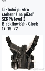 Taktické púzdro stehenné na pištoľ BlackHawk - 11