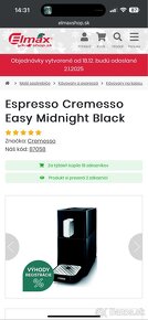 Kávovar - Espresso Cremesso Easy Midnight Black - 11