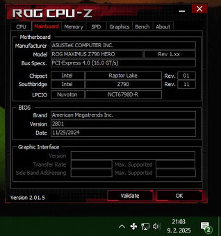 Intel Core i7 13700k +  ASUS ROG MAXIMUS Z790 HERO - 11